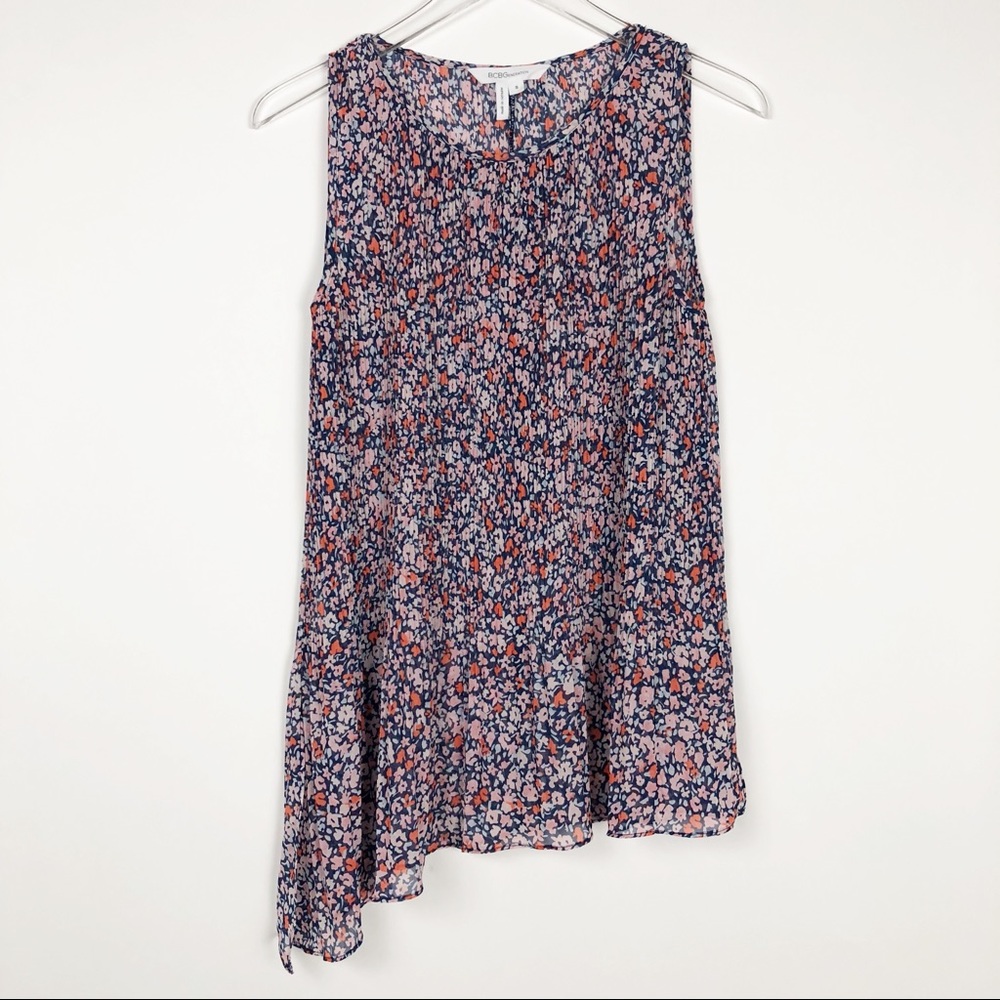 BCBGeneration Sleeveless Floral Tunic Top Size S